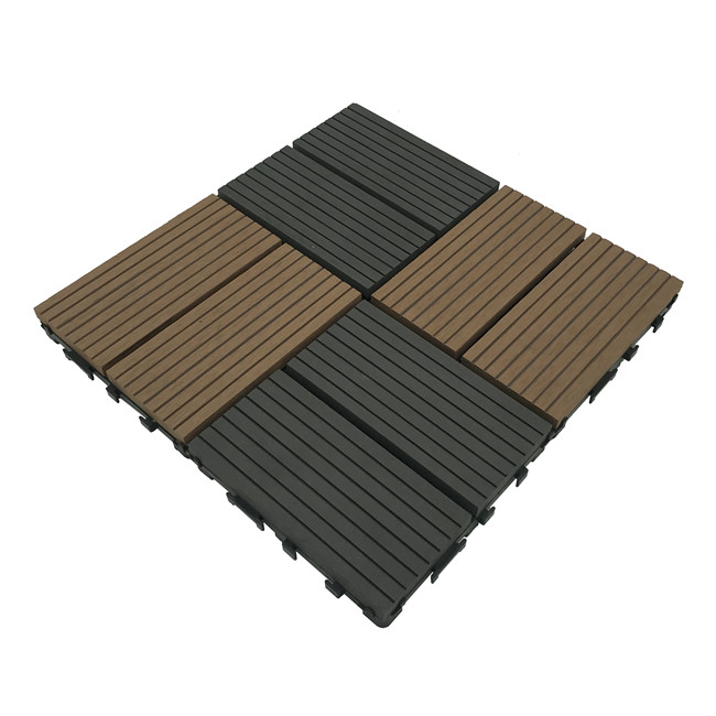 300 x 300 mm DIY-Terrassenfliese aus Holz-Kunststoff-Verbundwerkstoff