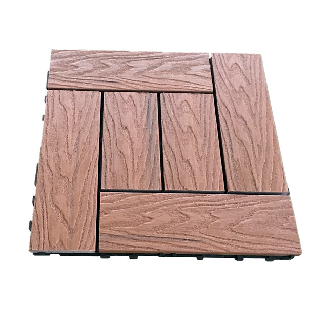 300x300mm Coextrusion Composite Board Tile ineinandergreifende WPC-Deckkacheln